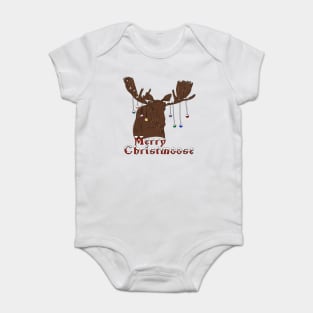 Merry Christmas Moose Baby Bodysuit